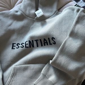 Never worn FOG Essential knit hoodie in oatmeal